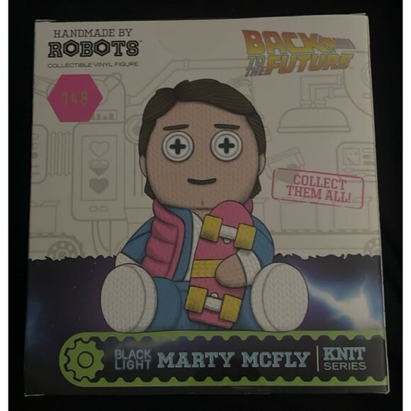 HANDMADE BY ROBOTS MARTY MCFLY BLACK LIGHT LIMITED EDITION KNIT SERIES FAN EXPO - Picture 3 of 6
